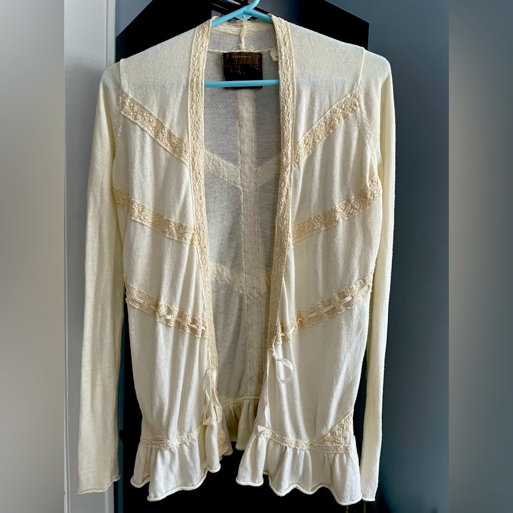 Anthro Guinevere lightweight cotton cardigan. XS